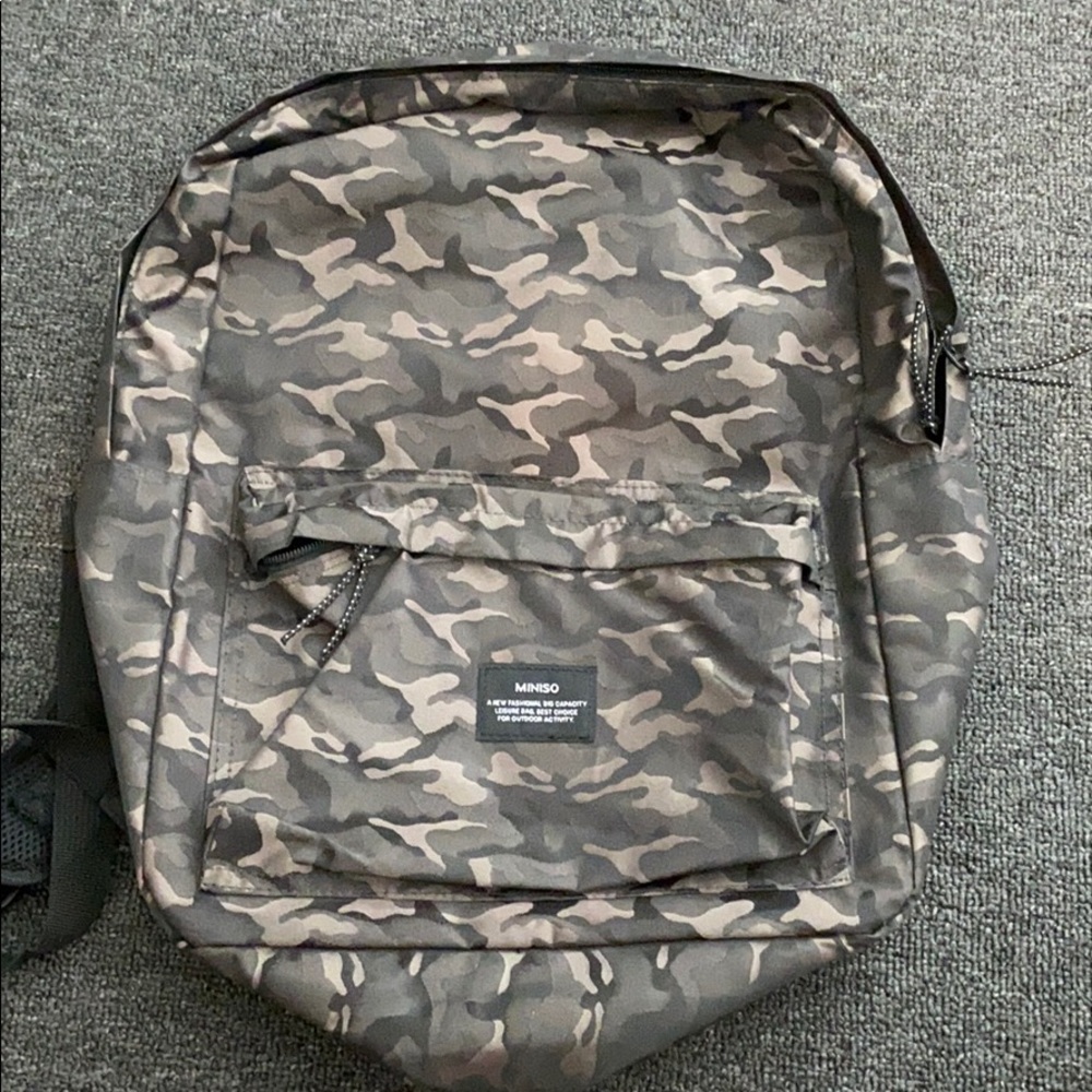 Miniso Green Camo Backpack